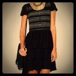 FP tiered layer open back dress